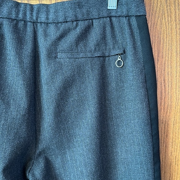 Men’s Zara grey pinstriped pants size small with outer black stripe. - Picture 6 of 13